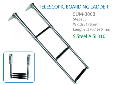 3 단 보딩 사다리 폭: 21cm, 길이: 37cm - 98cm