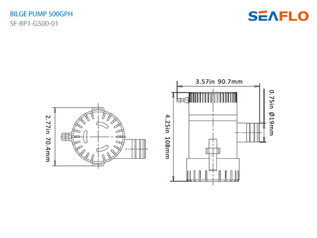 SEAFLO 빌지펌프 수동 500갈론