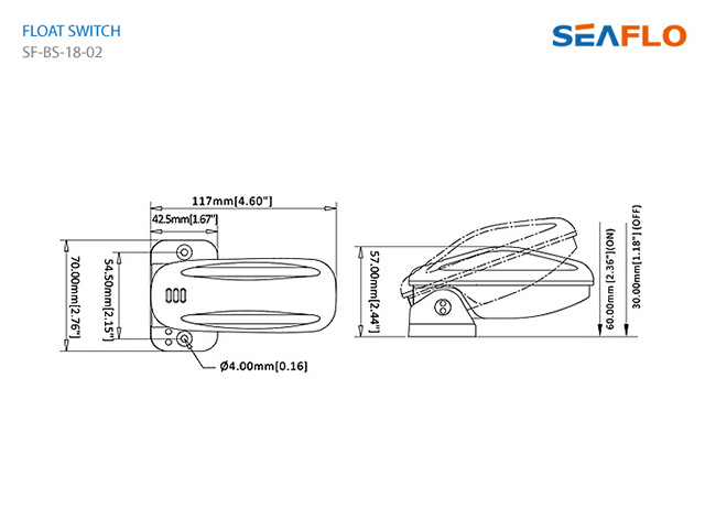 SEAFLO 플로트 스위치 18A